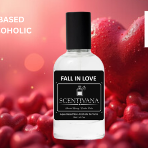 SCENTIVANA - FALL IN LOVE Unisex Aqua Based Non-Alcoholic Perfume Spray for Men & Women / Him & Her | Citrusy Sweet Soft Spicy Rose Floral Vanilla Powdery Musky Fragrance